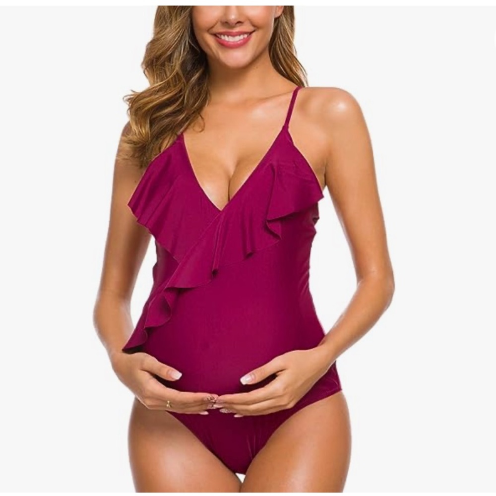 Like New! One-Piece Maternity Swimsuit - Size L